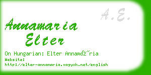 annamaria elter business card